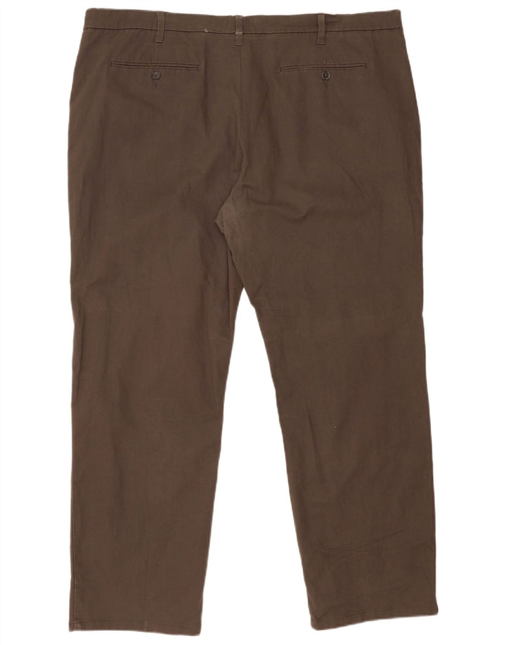 Marks & Spencer Mens Regular Fit Chino Trousers W46 L31 Grey Cotton