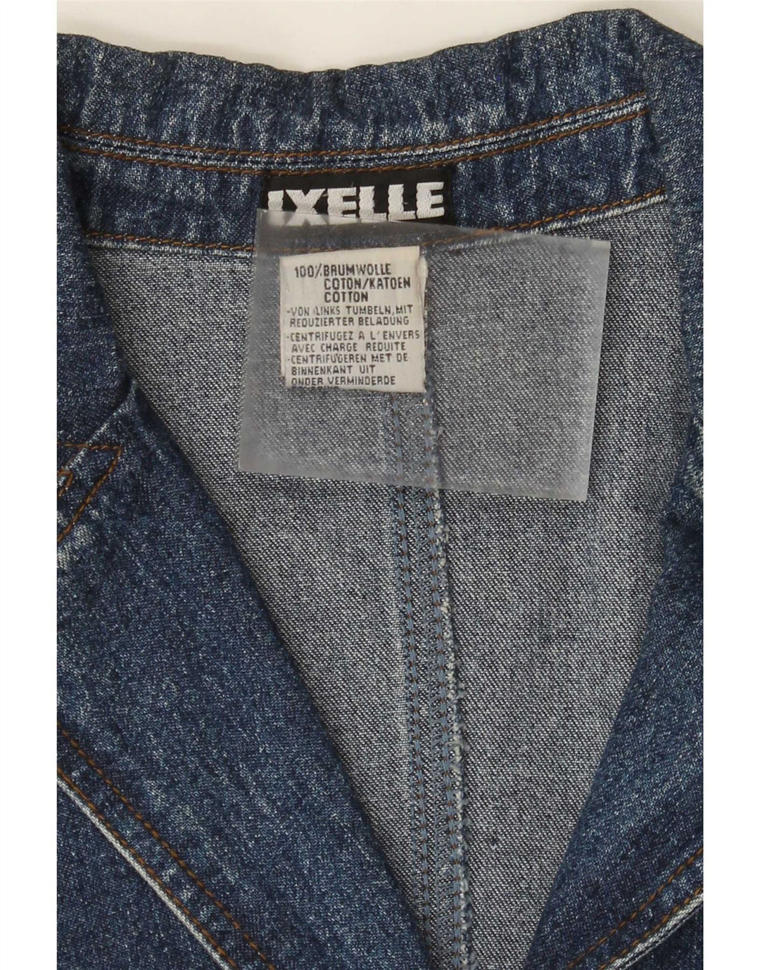 Vintage Womens Denim Coat UK 18 XL Blue Cotton