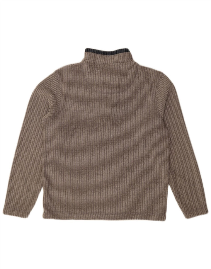 Weird Fish Mens Zip Neck Fleece Jumper Medium Grey Polyester