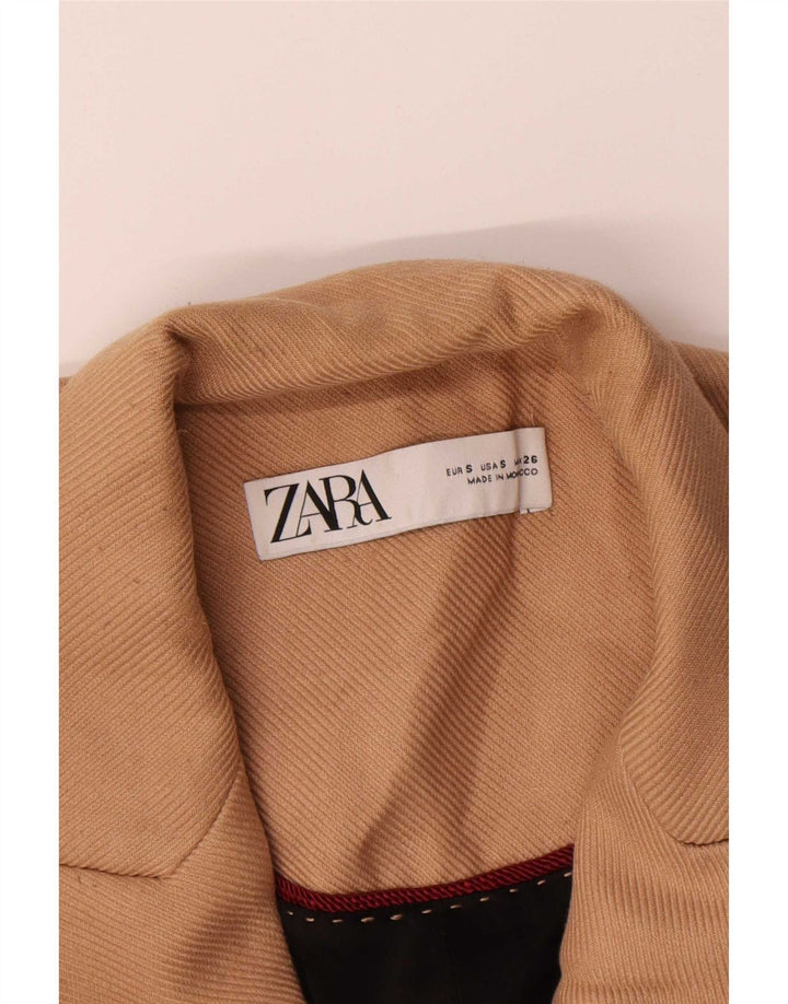 Zara Womens Oversized Blazer Jacket UK 10 Small Beige