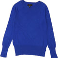 MOSSIMO Womens Boat Neck Jumper Sweater UK 12 Medium Blue Nylon Vintage Mossimo and Second-Hand Mossimo from Messina Hembry 