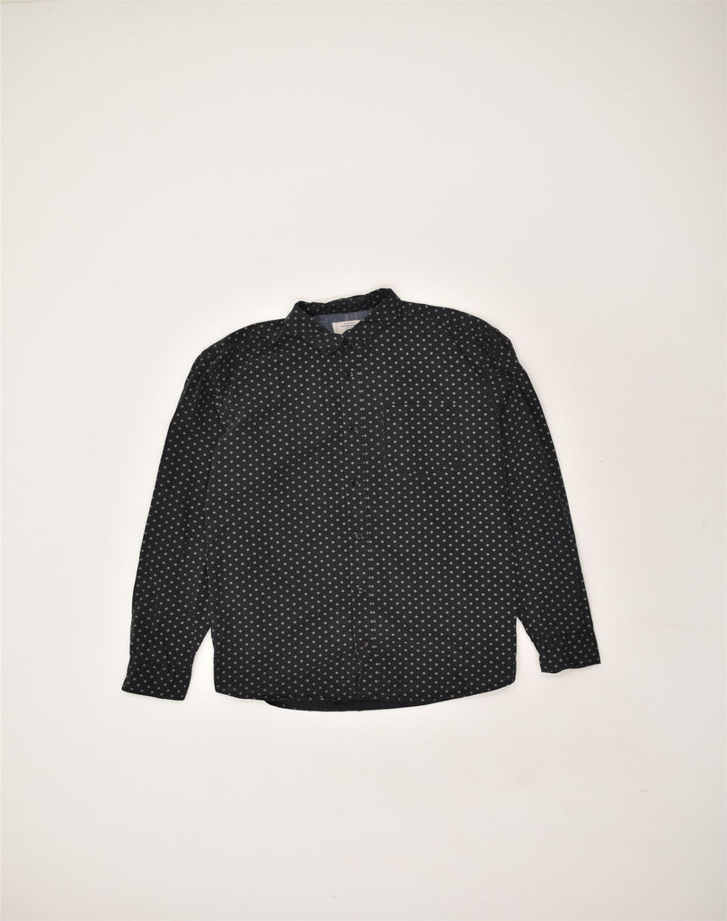 JACK & JONES Mens Shirt Large Black Geometric Cotton | Vintage Jack & Jones | Thrift | Second-Hand Jack & Jones | Used Clothing | Messina Hembry 