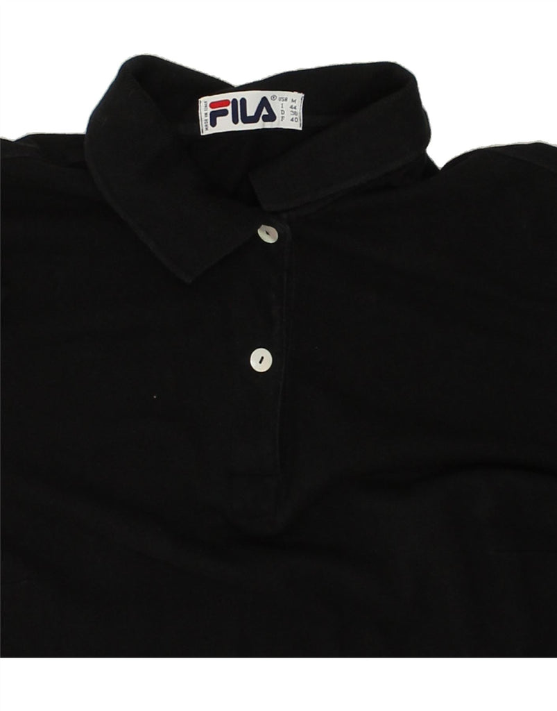 FILA Womens Polo Dress IT 44 Medium Black | Vintage Fila | Thrift | Second-Hand Fila | Used Clothing | Messina Hembry 