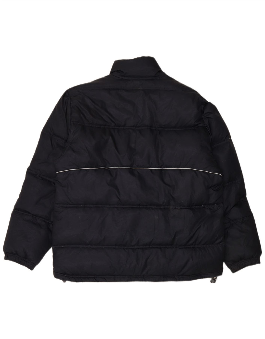 ADIDAS Mens Padded Jacket UK 40/42 Medium Navy Blue Polyester