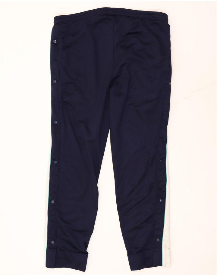 Reebok Mens Tracksuit Trousers Large Navy Blue Colourblock Polyester