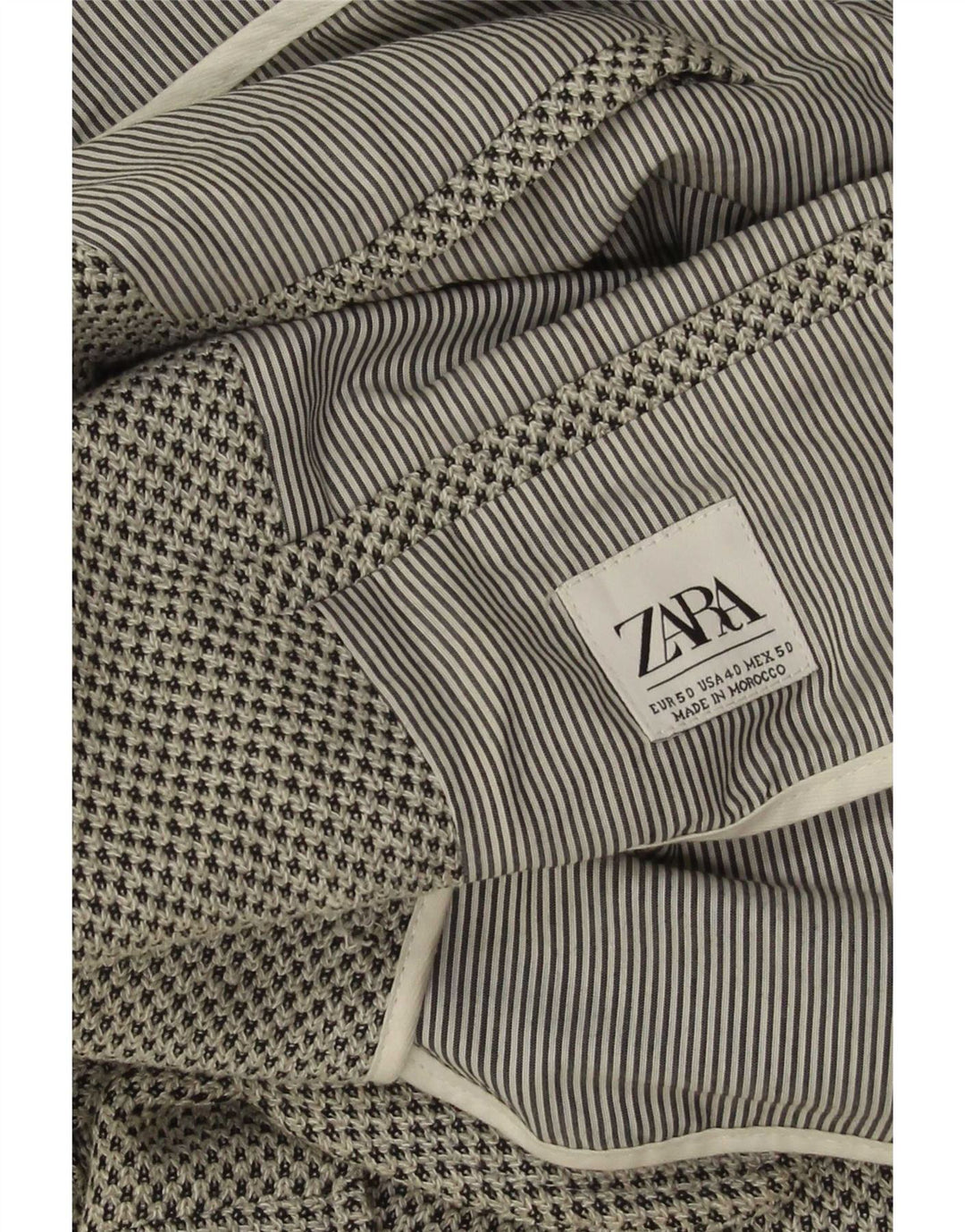 Zara Mens 2 Button Blazer Jacket EU 50 Medium Grey Polyester