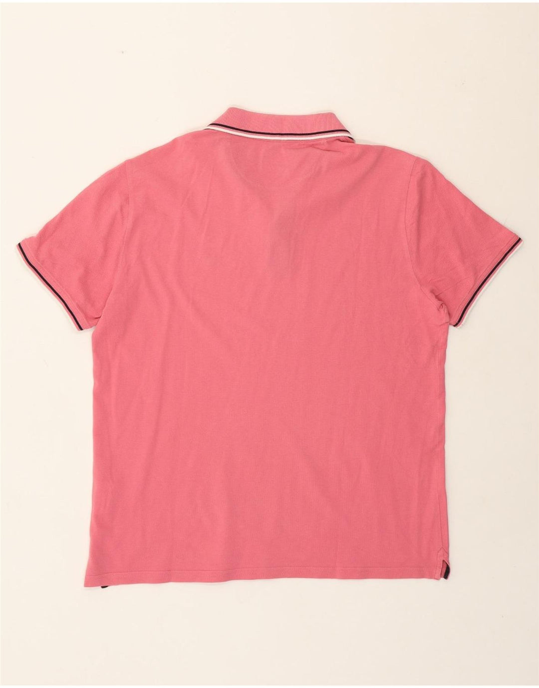 Champion Mens Polo Shirt Large Pink Cotton