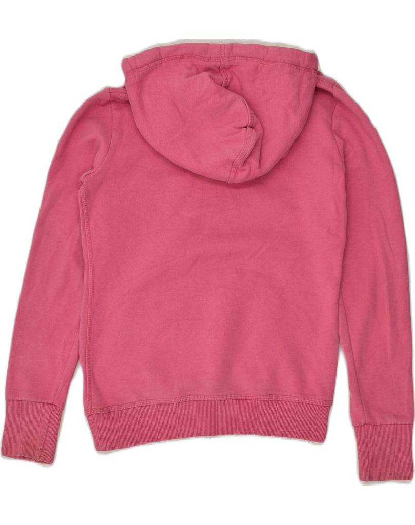 SUPERDRY Womens Graphic Hoodie Jumper UK 10 Small Pink Cotton | Vintage Superdry | Thrift | Second-Hand Superdry | Used Clothing | Messina Hembry 