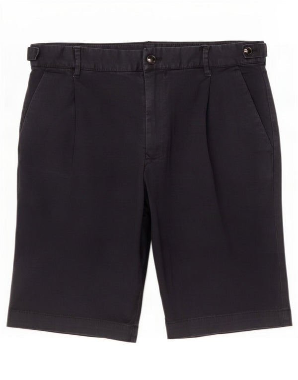 Zara Mens Chino Shorts EU 42 Large W32 Navy Blue Cotton