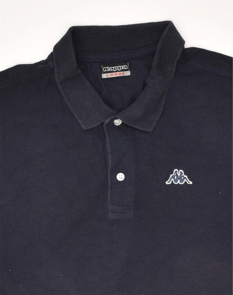 KAPPA Mens Polo Shirt Large Navy Blue Cotton | Vintage Kappa | Thrift | Second-Hand Kappa | Used Clothing | Messina Hembry 