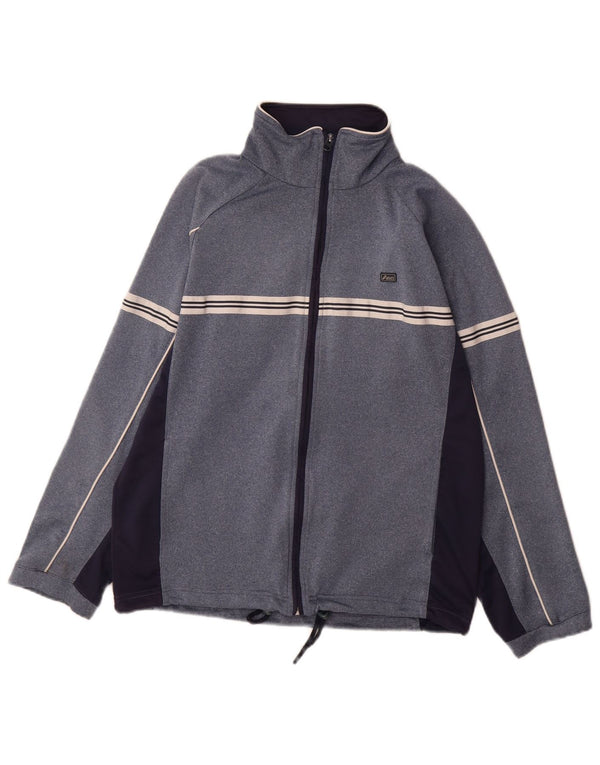 Asics Mens Tracksuit Top Jacket Medium Blue Colourblock