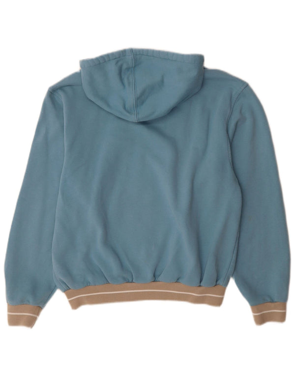 Nike Womens Zip Hoodie Sweater UK 8/10 Small Blue Cotton Sports