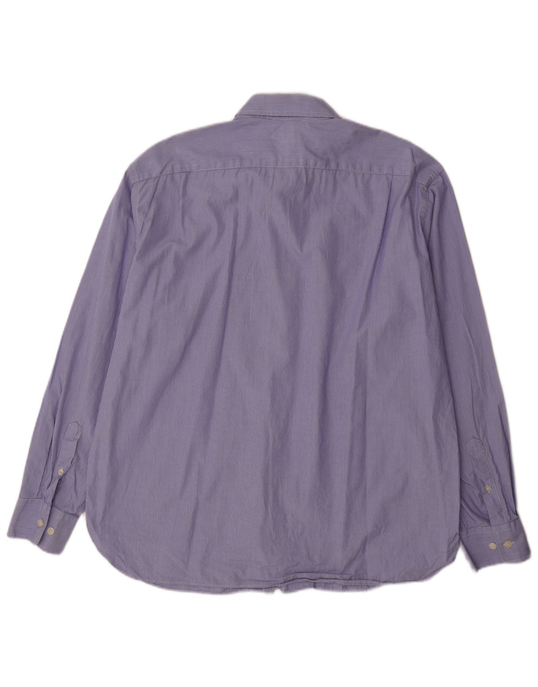 J. CREW Mens Shirt Size 16 1/2 Large Blue Pinstripe Cotton