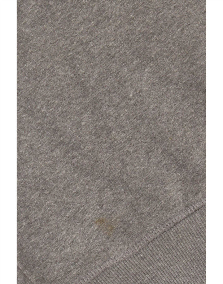 Superdry Womens Graphic Oversized Sweatshirt Jumper UK 6 XS Grey Flecked