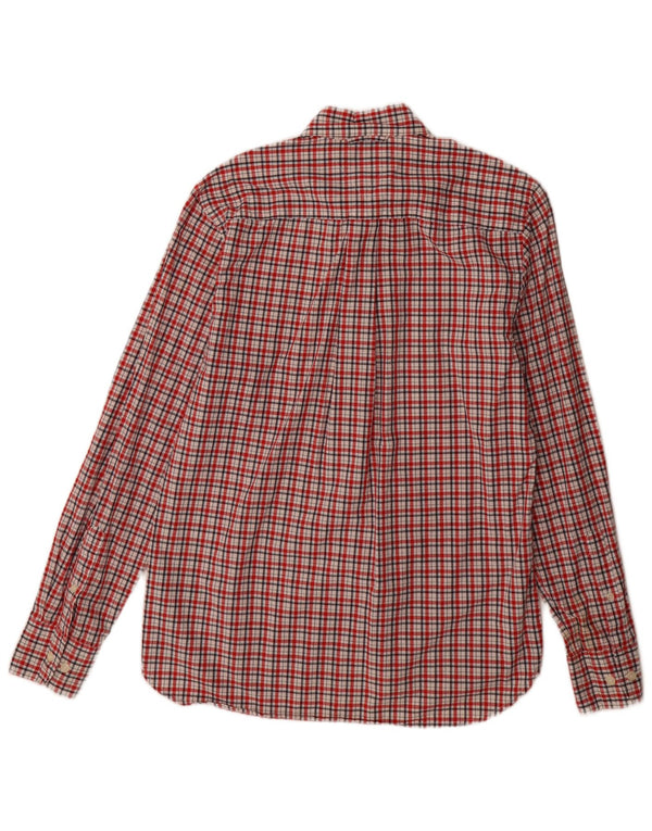 Tommy Hilfiger Mens Custom Fit Shirt Small Red Check Cotton