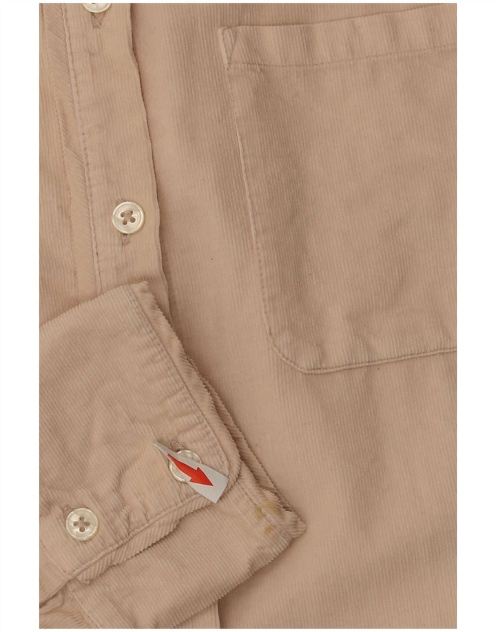 Fat Face Womens Corduroy Shirt UK 12 Medium Beige Cotton