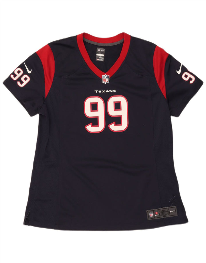 Nike Mens Houston Texans Graphic T-Shirt Top XL Navy Blue Polyester