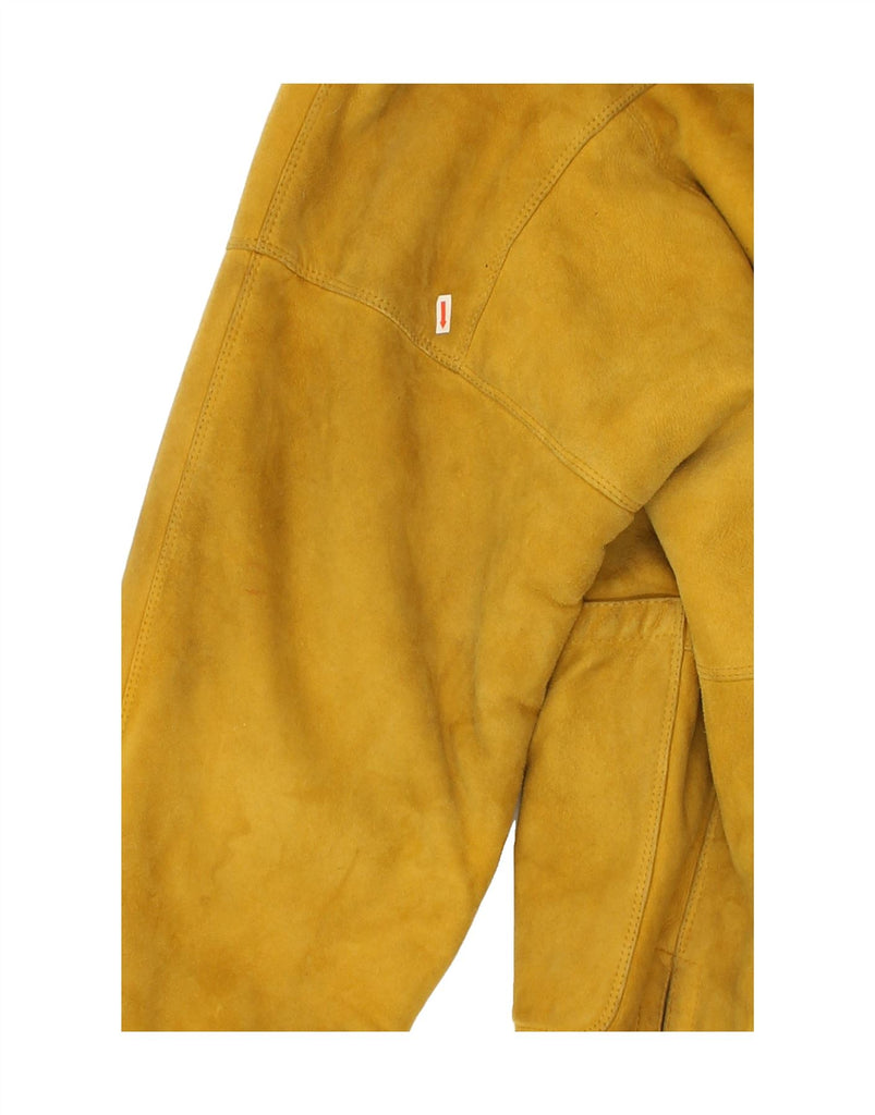 RUFF0 Womens Oversized Shearling Coat IT 42 Medium Yellow Leather | Vintage RUFF0 | Thrift | Second-Hand RUFF0 | Used Clothing | Messina Hembry 