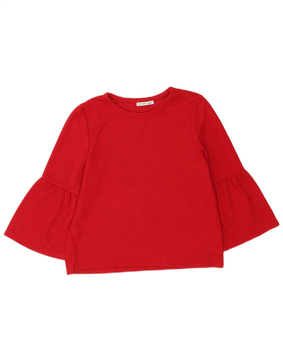 Zara Womens Top 3/4 Sleeve UK 12 Medium Red