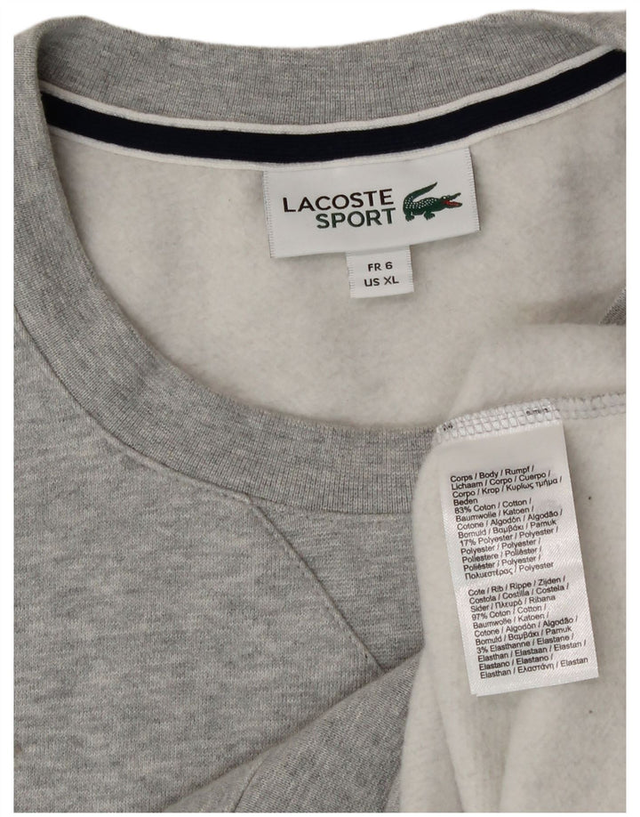 Lacoste Mens Sweatshirt Jumper Size 6 XL Grey Cotton