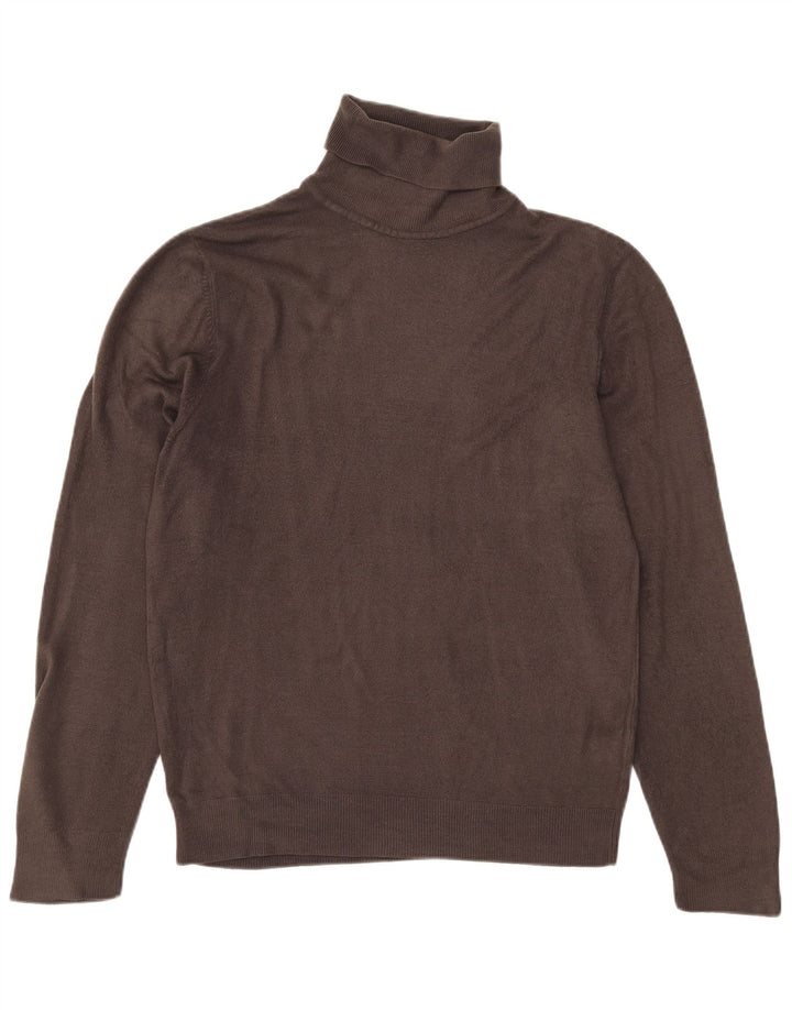 Marks & Spencer Mens Roll Neck Jumper Sweater Medium Grey Acrylic