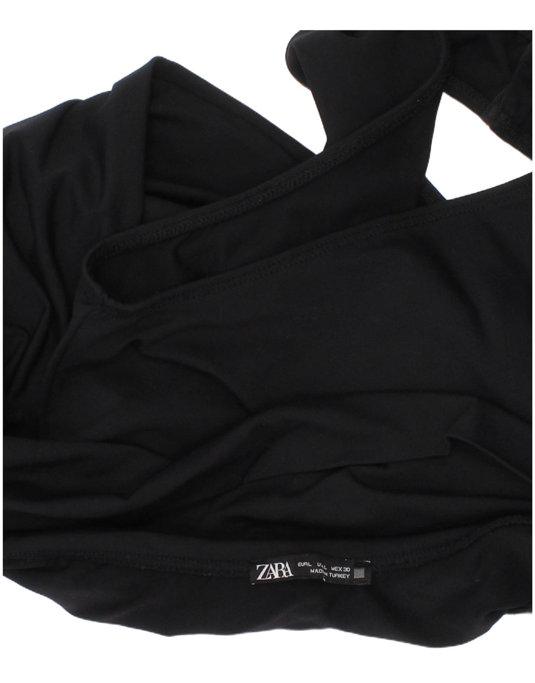 Zara Womens Strapless Swimwear Large Black Polyamide