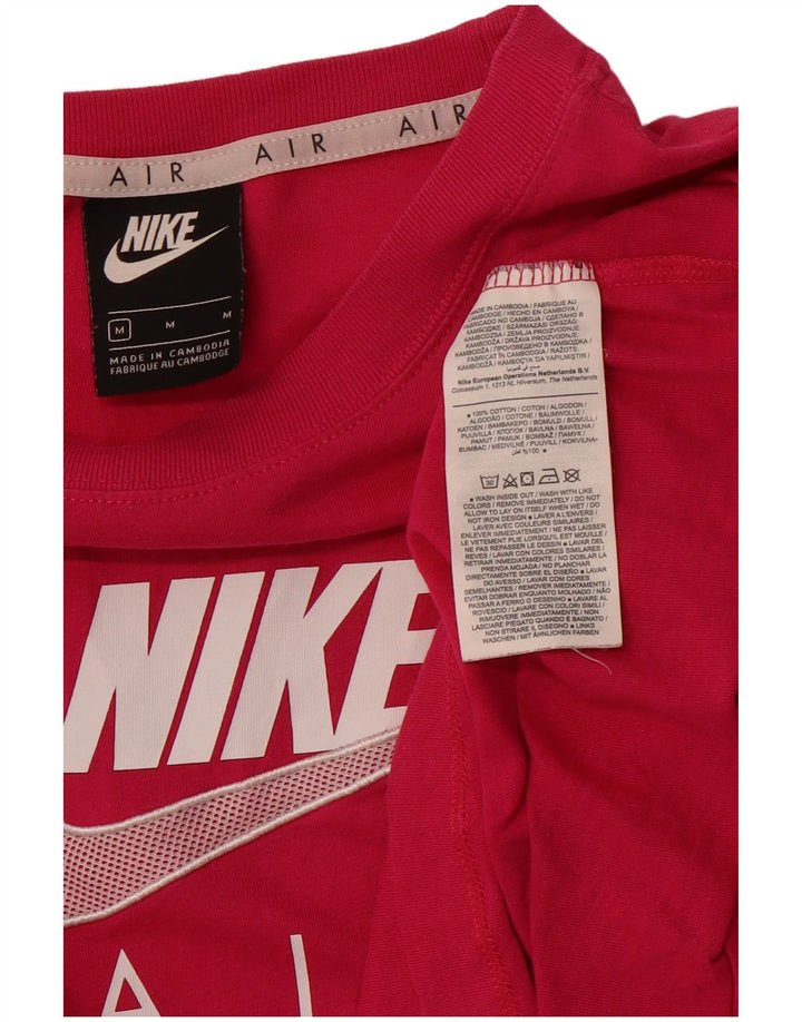 NIKE Mens Air Graphic T-Shirt Top Medium Pink Cotton