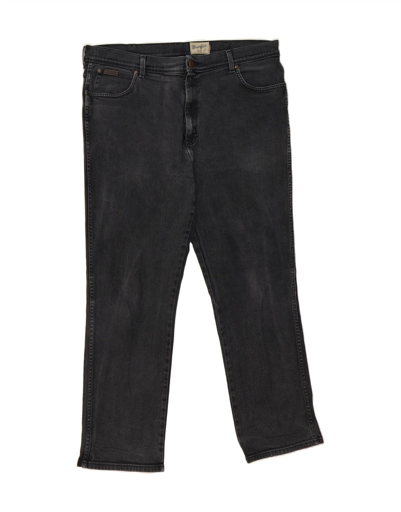 WRANGLER Mens Texas Stretch Slim Jeans W42 L32 Black Cotton Vintage Wrangler and Second-Hand Wrangler from Messina Hembry 