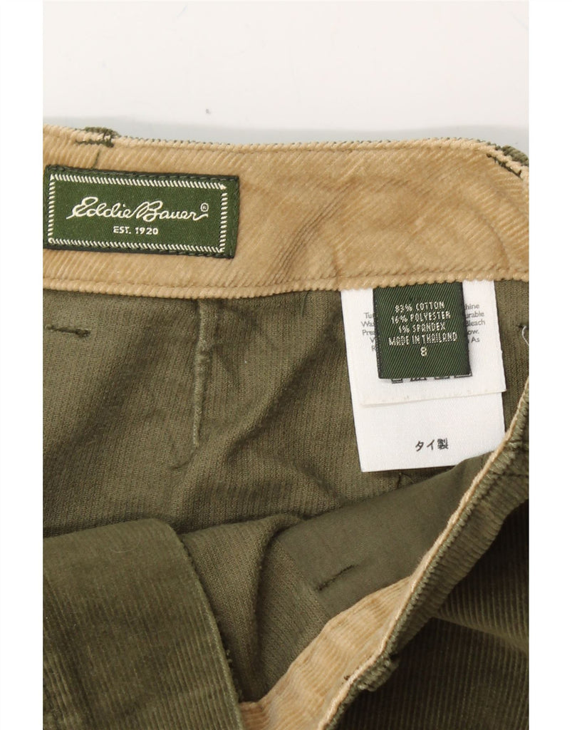 EDDIE BAUER Womens Corduroy Skirt US 8 Medium W32  Khaki Cotton Vintage Eddie Bauer and Second-Hand Eddie Bauer from Messina Hembry 