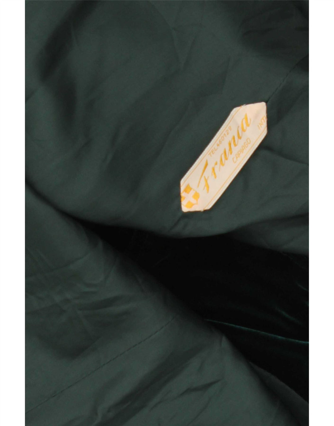 Vintage Womens Velvet Overcoat UK 14 Medium Green