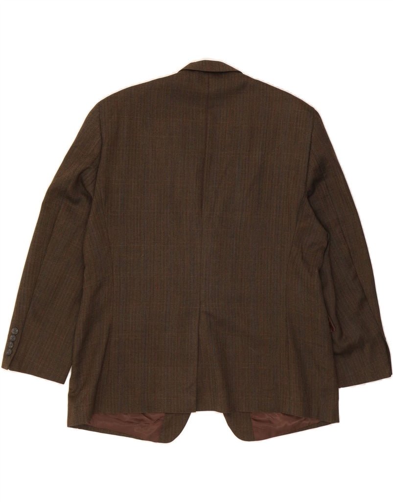 IZOD Mens Slim Fit 2 Button Blazer Jacket UK 46 3XL Brown Herringbone Vintage Izod and Second-Hand Izod from Messina Hembry 