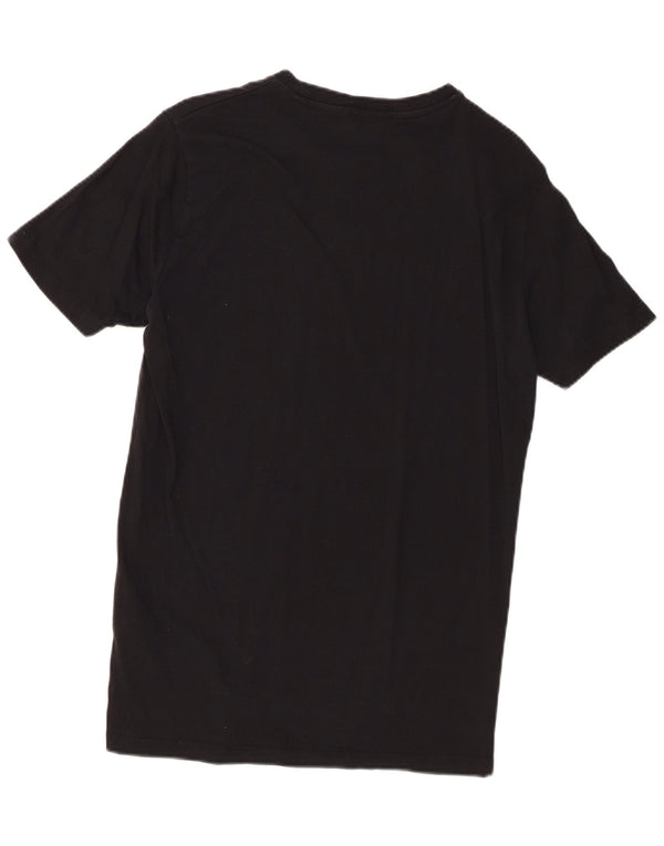 Replay Mens Graphic T-Shirt Top Large Black Cotton