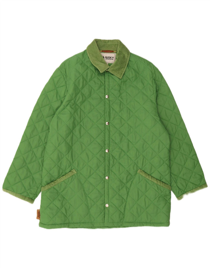 Husky Mens Quilted Jacket UK 44 2XL Green Polyamide