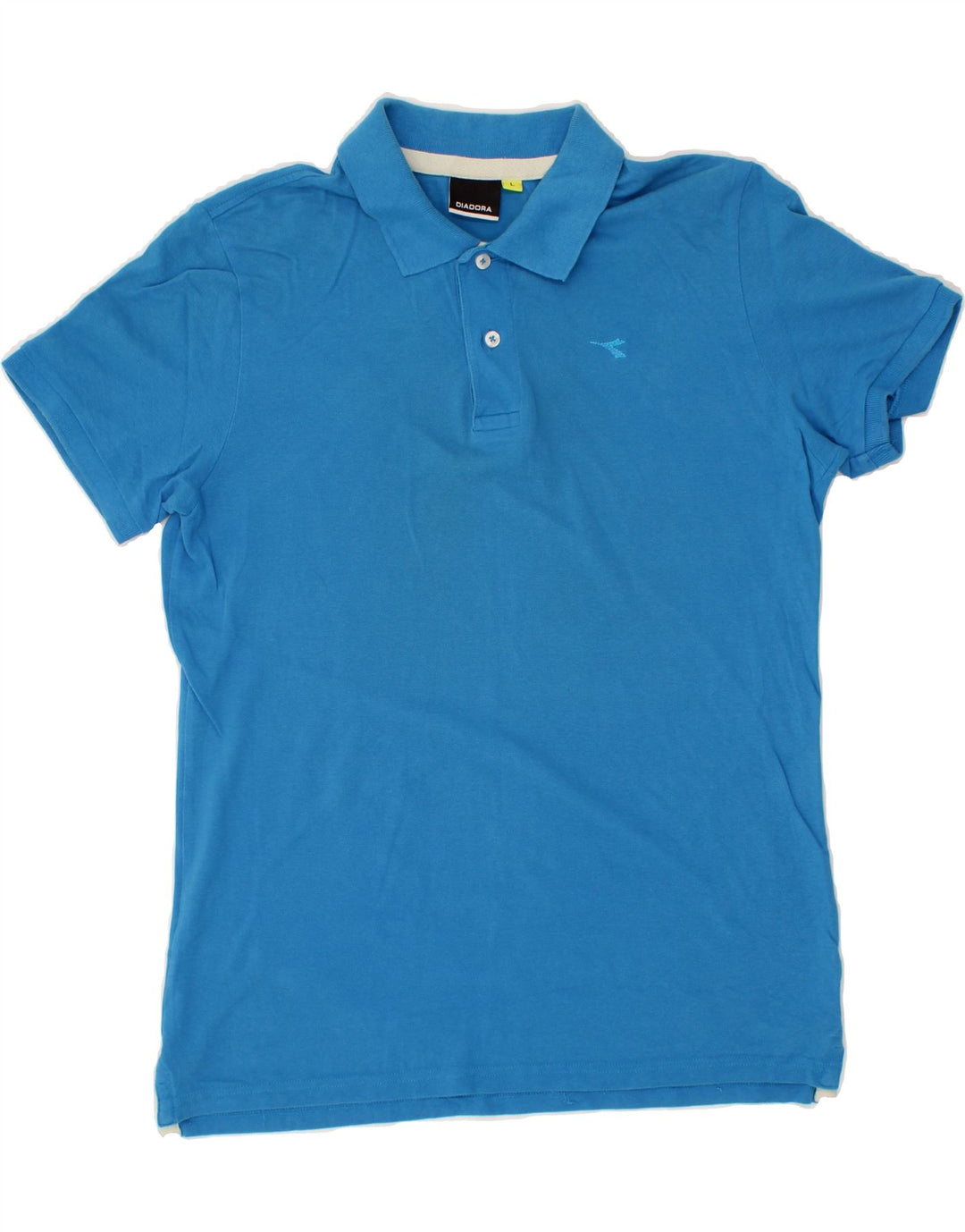 DIADORA Mens Polo Shirt Large Blue Vintage Diadora and Second-Hand Diadora from Messina Hembry 