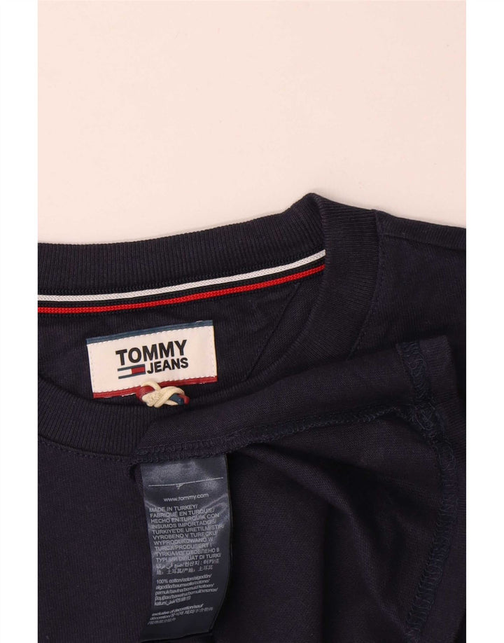 Tommy Hilfiger Mens Graphic T-Shirt Top Medium Navy Blue Cotton