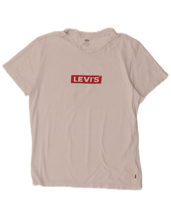 Levi's Mens Graphic T-Shirt Top Medium White