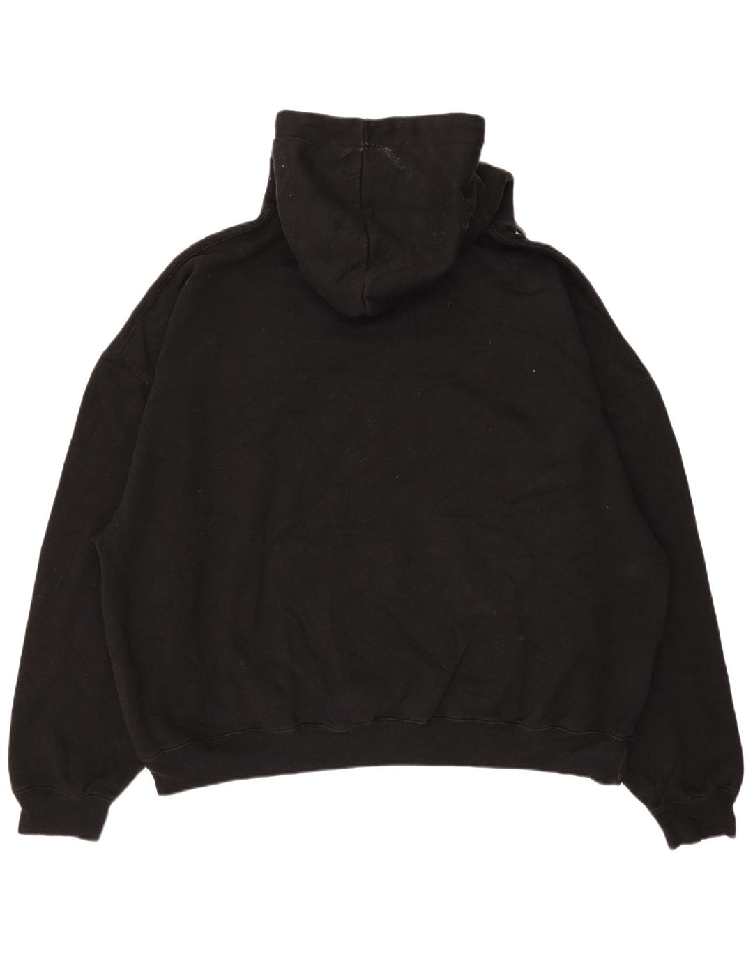 ZARA Womens Oversized Hoodie Jumper UK 14 Medium Black Cotton