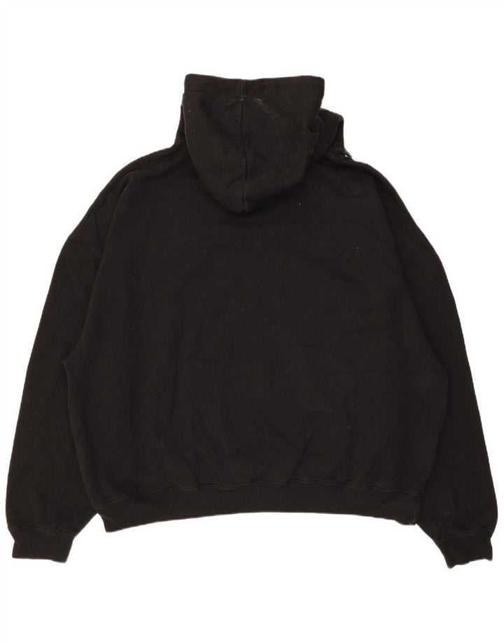 ZARA Womens Oversized Hoodie Jumper UK 14 Medium Black Cotton