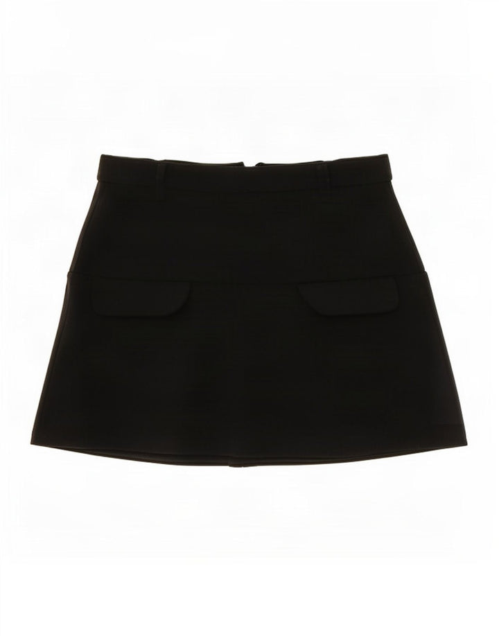 Zara Womens Mini Cargo Skirt Medium W28 Black Polyester