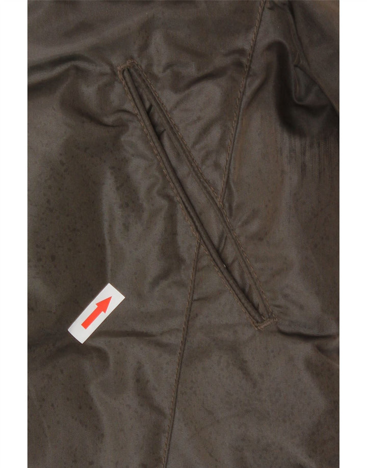 PEUTEREY Womens Hooded Padded Coat UK 12 Medium Brown Polyamide