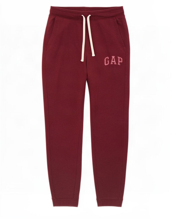 Gap Mens Graphic Tracksuit Trousers Joggers XS Burgundy Cotton
