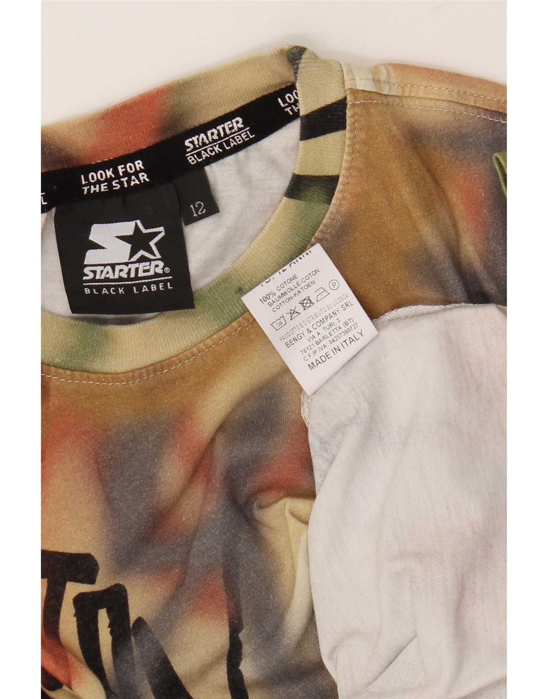 Starter Boys Graffiti Graphic T-Shirt Top 11-12 Years Multicoloured Cotton