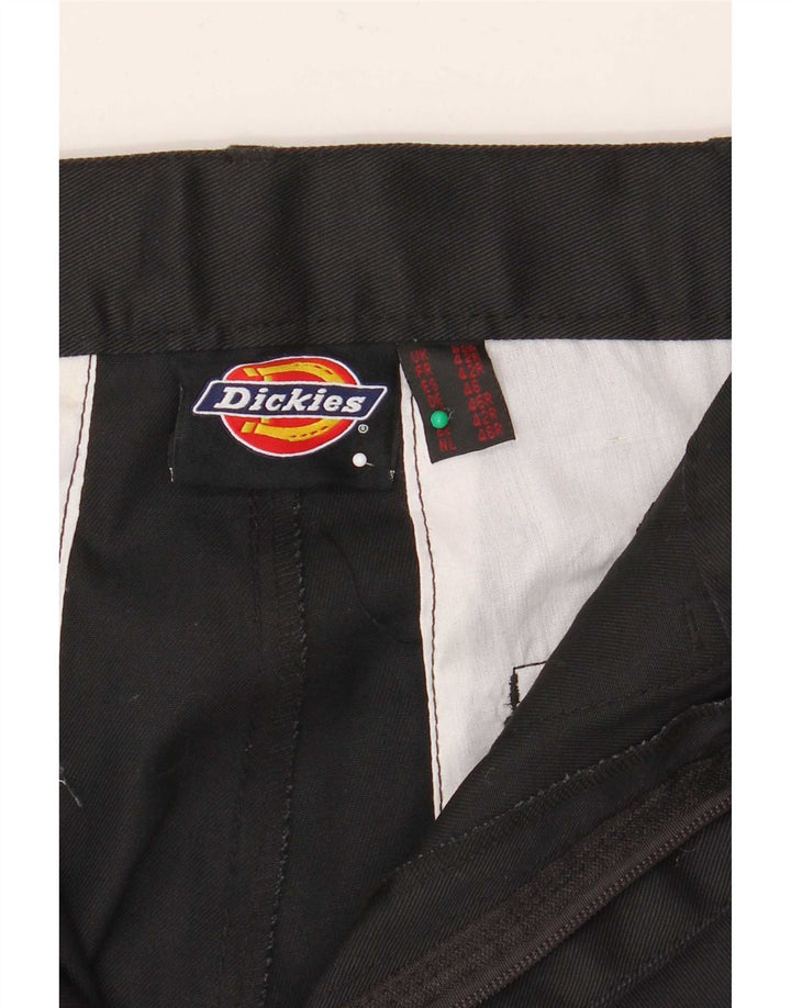 Dickies Mens Straight Cargo Trousers W32 L31 Black Polyester