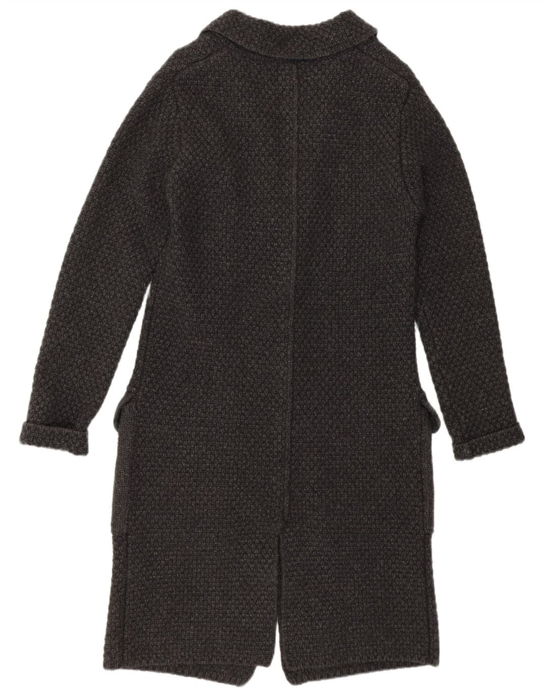 RIFLE Womens Knit Overcoat UK 10 Small Grey Lambswool