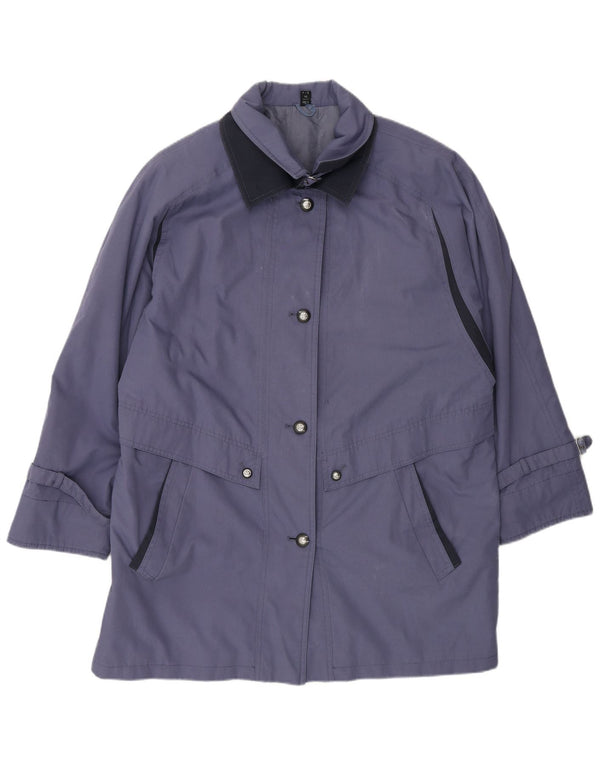 Vintage Womens Oversized Overcoat UK 14 Large Blue