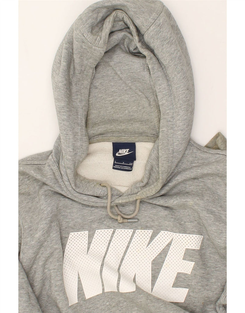 NIKE Mens Graphic Hoodie Jumper Small Grey Cotton | Vintage Nike | Thrift | Second-Hand Nike | Used Clothing | Messina Hembry 