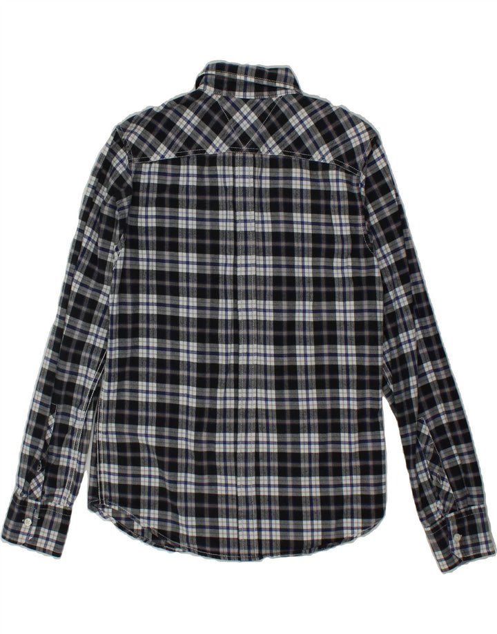 TOMMY HILFIGER Mens Shirt Small Black Check Cotton Vintage Tommy Hilfiger and Second-Hand Tommy Hilfiger from Messina Hembry 