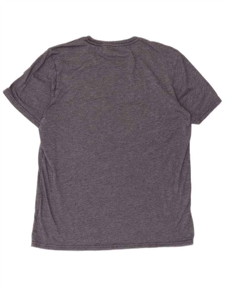 Adidas Mens T-Shirt Top Large Navy Blue Flecked Polyester
