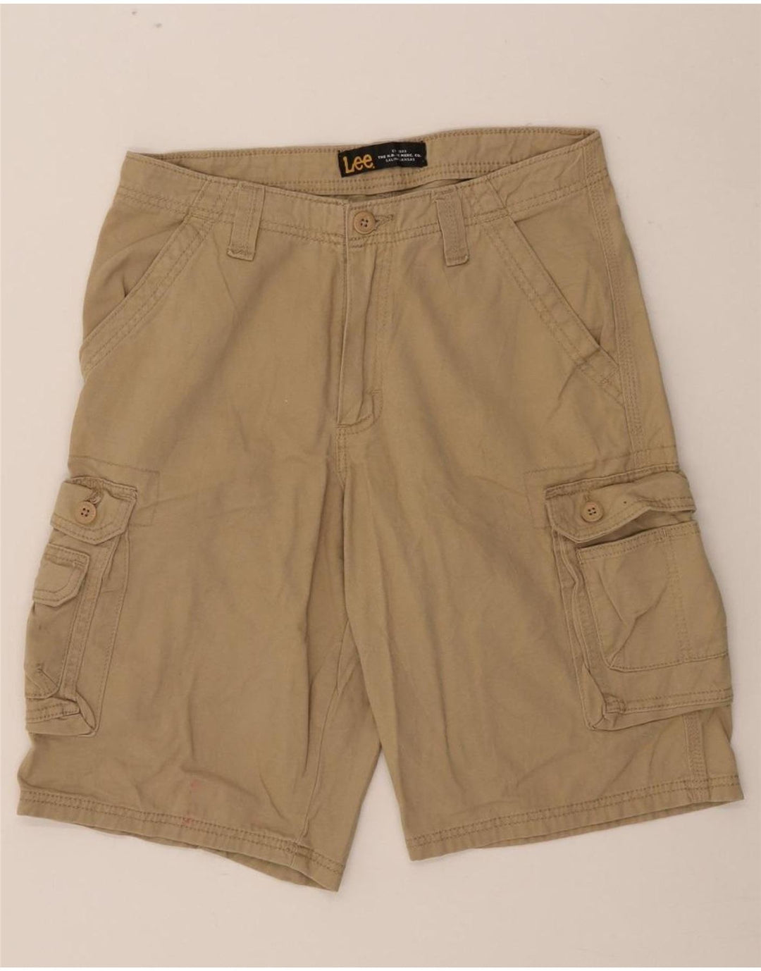 LEE Mens Kansas Cargo Shorts W30 Medium Beige Cotton Vintage Lee and Second-Hand Lee from Messina Hembry 