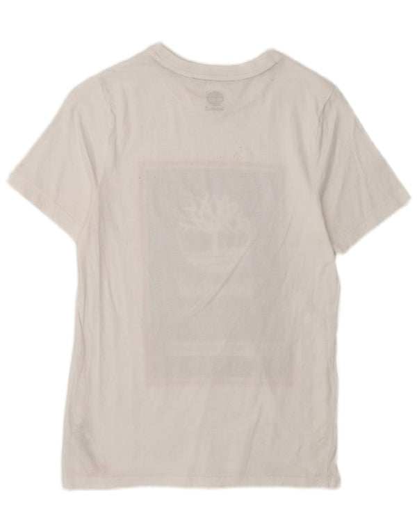 Timberland Boys Graphic T-Shirt Top 13-14 Years White Cotton